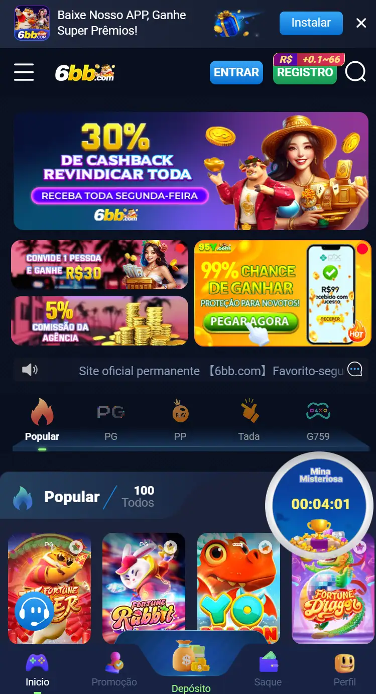 6bb Explore jackpots milionários em reais Entre no Jogo